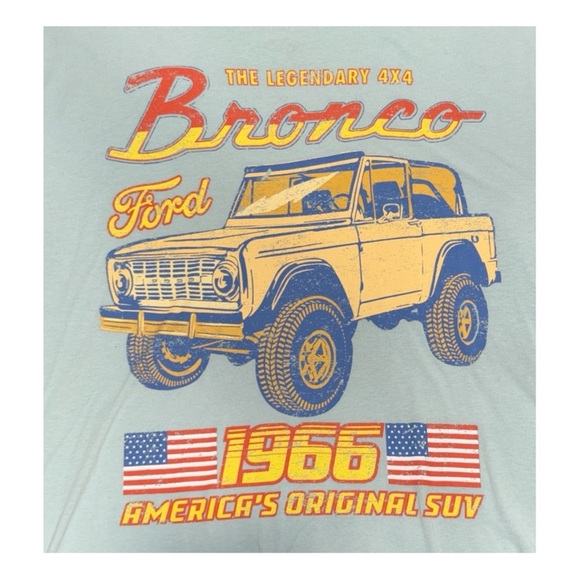 Ford Bronco 1966 Off Road 4x4 Graphic T-Shirt Mud Tough Retro Graphic Men's XXL - Picture 2 of 7